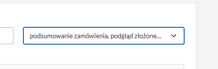 Wybór podstrony podsumowania zamówienia w Composerze